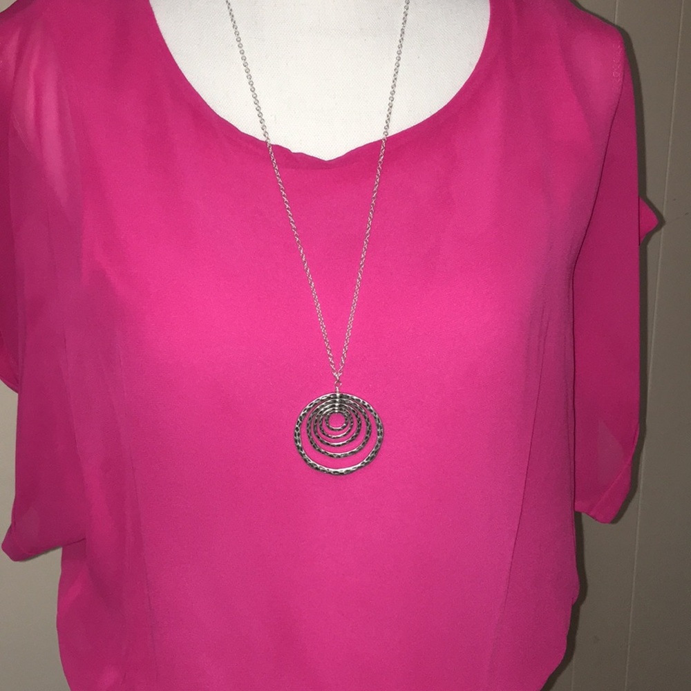 Berry silver necklace NWT